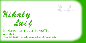 mihaly luif business card